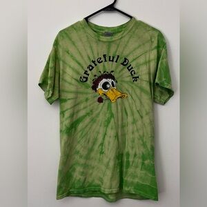 Grateful Duck Green Tie-Dye Short Sleeve T-Shirt